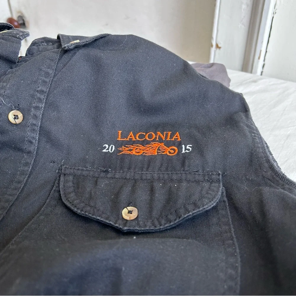 Vance Biker Wear Laconia 2015 Vest Button Down Shirt - Picture 10 of 13